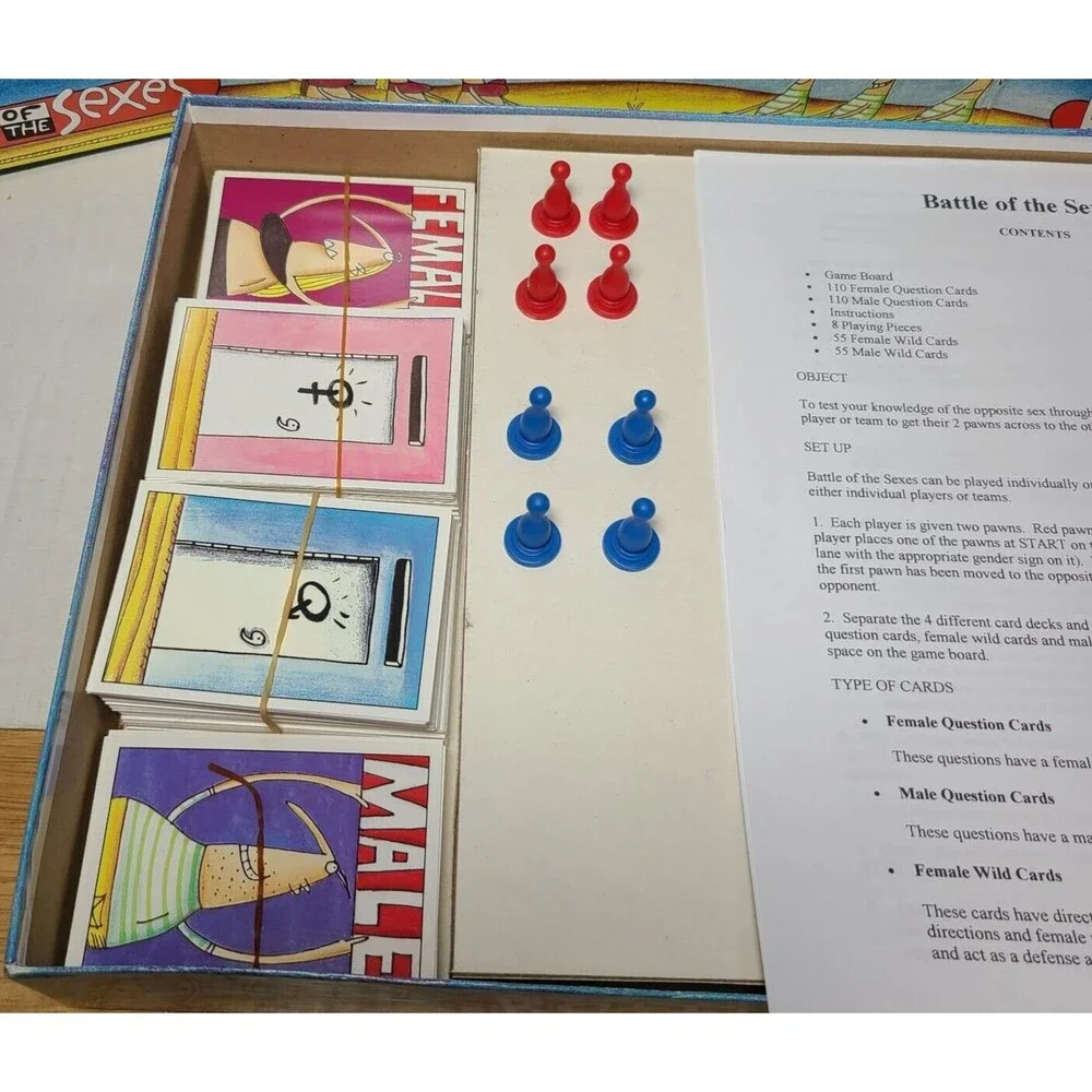 Battle of the Sexes Board Game 1997 University Games Vintage